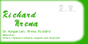 richard mrena business card