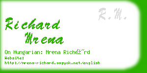 richard mrena business card